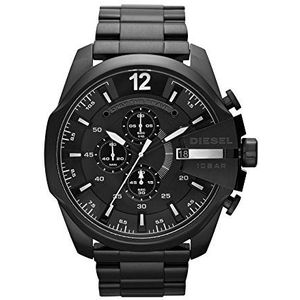 Diesel Mega Chief Chronograph Black roestvrijstalen horloge