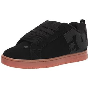 DC Heren Court Graffik Casual Low Top Skate Schoen Sneaker, Zwart/Donkere Chocolade, 16