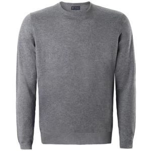 Womo Pullover met ronde hals grijs antraciet, Grijs, S-XXL