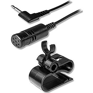 Sound-way Audio Microfoon 3,5 mm Jack met Houder voor Bevestiging compatibel met Alpine, JVC, Kenwood, Sony