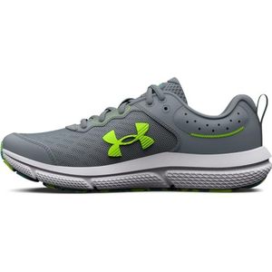 Under Armour UA BGS Assert 10, Sneakers jongens, Gravel/Glacier Blue/Lime Surge, 40 EU