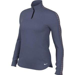 Nike Dames Top W Nk One Tf Hz Top Nvty, Diffused Blue/White, FB5594-491, M