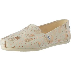 TOMS Platte instappers met Alpargata-print voor dames, Natuurlijke ananas, 36 EU