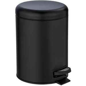 Wenko, pedaalemmer, Leman Cosmetica Emmer 5.0, zwart, 21x24x28 cm