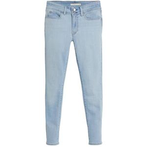 Levi's 711 jeans met dubbele knoop voor dames, Soho Azuurblauwe stemming, 30W / 30L