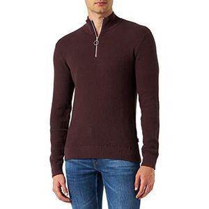CASUAL FRIDAY Heren Karlo Structured Zipper Knit Pullover 191619/Fudge, S