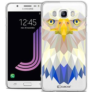 Caseink - Beschermhoes voor Samsung Galaxy J7 2016 (J710) [Crystal HD Polygon Series Animal - Rigide - Ultra Thin - Gedrukt in Frankrijk] - Aigle