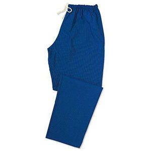 Toray STC-AM36RO-SS Anti-Microbial Scrub Broek, Kort, Streep, 98% Polyester/2% X-STATIC, Grootte: S, Royal/Zilver