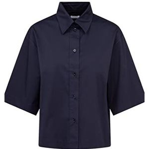 Seidensticker Dames Regular Fit korte mouw Blouse, donkerblauw, 34, donkerblauw, 34