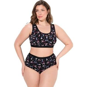 Ulla Popken Grote maten grote maten plus size bustier, slipvorm, effen, zonder beugel, fuchsia, 46-48