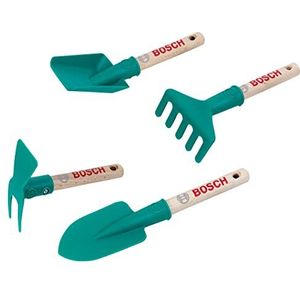 Theo Klein Bosch-tuingereedschapset I Inclusief spade, hark, schop en schoffel I Ophangoogje I Speelgoed voor kinderen vanaf 3 jaar