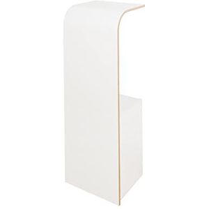 Tojo fon Wandconsole voor telefoon, 31 x 25 x 85 cm, wandrek wit, moderne wandplank voor telefoon, sleutels en notitieblaadjes, telefoontafel van hout