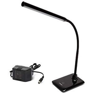 Velamp Slim: 6W LED-Bureaulamp, Zwart. Touch Schakelaar