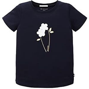 TOM TAILOR T-shirt voor meisjes en kinderen met print, 10668 - Sky Captain Blue, 128 cm