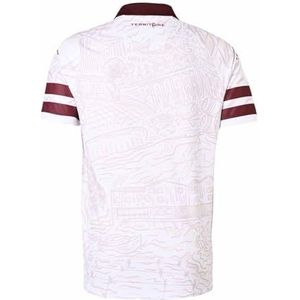 Kappa - Kombat 2025 - Rugby Uitshirt - Wit - Rood - 100% Polyester