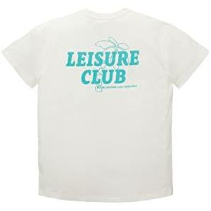 TOM TAILOR T-shirt voor jongens en kinderen met opschrift, 12906 - Wool White, 128 cm