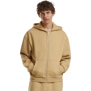 Build Your Brand Fluffy Zip Hoody, herenhoodie met doorlopende ritssluiting, regular fit, Unionbeige, XL