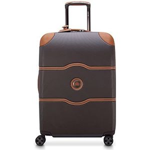 DELSEY Paris Chatelet Hardside 2.0 Bagage met Spinner Wielen, Chocolade Bruin, Checked-Medium 24 Inch, No Brake, Chatelet Hardside Bagage Met Spinner Wielen
