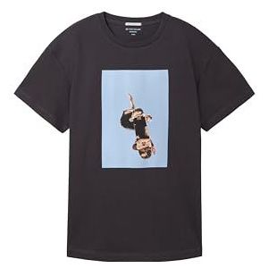 TOM TAILOR T-shirt voor jongens, 29476 - Coal Grey, 140 cm