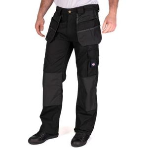 Lee Cooper Heren drievoudig genaaide zakken multi-tool zakken kniepad zakken arbeidsveiligheid holster pocket broek 42S zwart, 42W 29L EU
