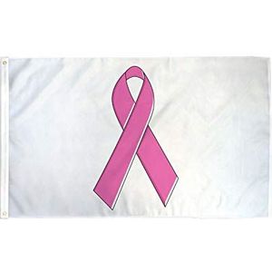 Roze Lint Vlag 150x90 cm - Borstkanker vlaggen 90 x 150 cm - Banier 3x5 ft Hoge kwaliteit - AZ FLAG