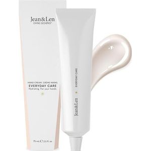Jean & Len Dag handcrème Hydrate & Care, voor droge handen, met niacinamiden, aloë vera & vitamine E, versterkt de huidbarrière, veganistisch, zonder parabenen & siliconen, 75 ml