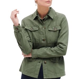 CAROLL Rechte Sahara van linnen en katoen, Khaki groen., 44 NL