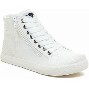 Rocket Dog Vrouwen Jazzin Hoge Top Comfort Pluche Foam Sneaker, Wit, 37 EU
