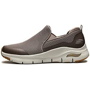 Skechers Go Walk Arch Fit gymschoenen voor heren, Taupe mesh synthetische afwerking, 41 EU