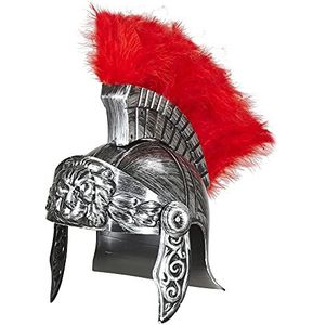 Widmann 03613 - antieke helm met rode kam, soldatenhoed, gladiatoren hoofddeksel, helm, accessoires, themafeest, carnaval