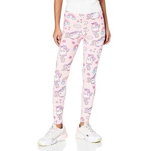 cosey - bedrukte kleurrijke legging (one size fits all) - ontwerp Eenhoorns Roze