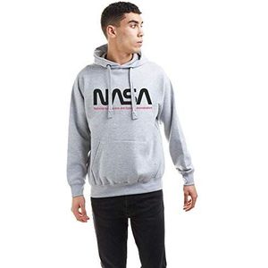 Nasa Insignia sweatshirt met capuchon voor heren, Grijs Marl, XXL