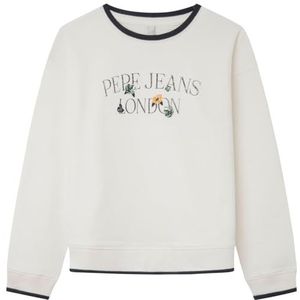 Pepe Jeans Tandra Sweatshirt voor meisjes, Wit (Mousse), 14 jaar