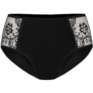 Teyli - Anastasia - Dames Tailleslip - Zwart - Katoen Hoge Taille met Kant