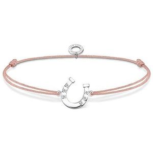 Thomas Sabo Armband hoefijzer beige, nylon en 925 sterling zilver, 20cm, LS124-173-19-L20V