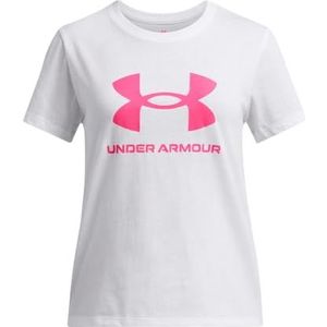 Under Armour UA Big Logo SS - Wit/Super Roze/Super Roze - YLG