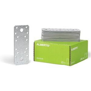 Alberts 339050 Verbindingsplaat | sendzimir verzinkt | 133 x 55 mm | set van 15