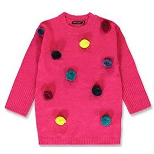 Lemon Beret Meisjes Small Girls Casual Jurk, Trui-jurk voor meisjes, Raspberry Sorbet, 9 jaar