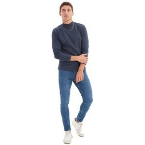 Trendyol Mannelijke Normale Taille Skinny fit Tapered Jeans Indigo, Indigo, 38