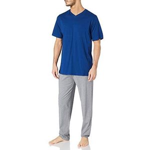 Seidensticker Heren pyjama lange pyjamaset, Donkerblauw, 56