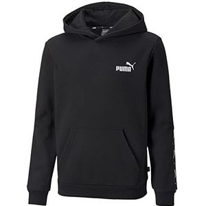 PUMA Ess+ Tape Hoodie Fl B Sweat voor jongens, Puma Zwart, 104