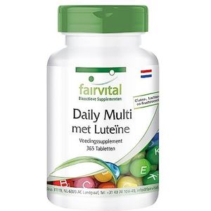 Fairvital | Daily Multi met luteÃ¯ne - HOOG GEDOSEERD - 365 tabletten 1 jaar voorraad - multivitamine en multimineralen voedingssupplement