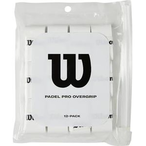Wilson Padel Pro Overgrip, Pack van 12, Wit