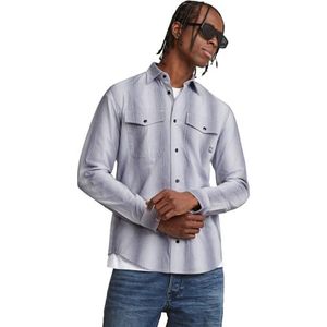 G-Star RAW marine slim overhemd, meerdere kleuren (Imperial Blue Shadow Stripe D24963-d744-g711), XL