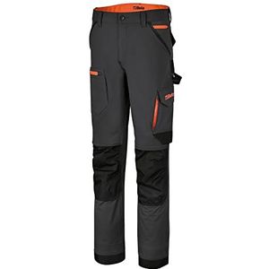 BETA 7650 S Werkbroek met meerdere zakken, elastisch van nylon met scheurbestendig kruis, hoge tailleband, kniebeschermzakken, achterzakken en versterkte broekspijpen, antraciet, Antraciet., S