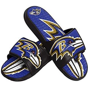 FOCO NFL Baltimore Ravens Mens Sport Douchegel Slide Flip Flop SandalenSport Douchegel Slide Flip Flop Sandalen, Kleurblok Groot Logo