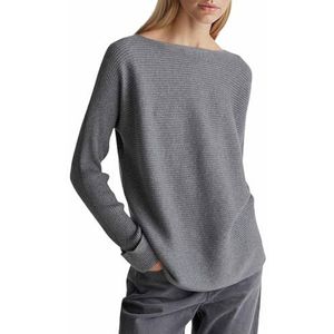 UNITED COLORS OF BENETTON - Trui - Grijs - Gebreid - Losse Pasvorm - Lange Mouw