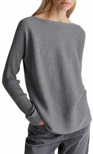 UNITED COLORS OF BENETTON - Trui - Grijs - Gebreid - Losse Pasvorm