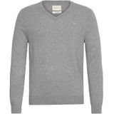 GANT - Extra Fijne Lamswol - Gemengd Grijs - Sweater