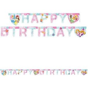 Procos - Verjaardagsslinger Happy Birthday Disney Princess Live Your Story van FSC-papier, 93852
